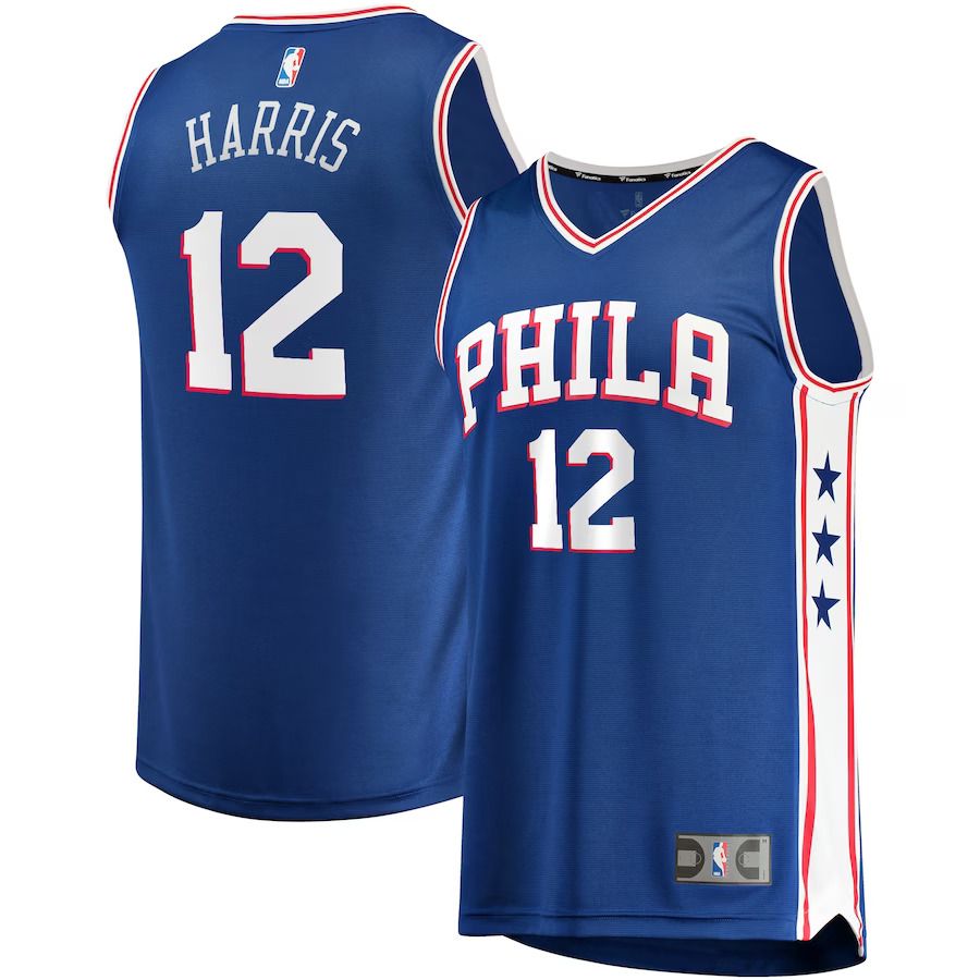 Men Philadelphia 76ers #12 Tobias Harris Fanatics Branded Royal Fast Break Replica Player Team NBA Jersey